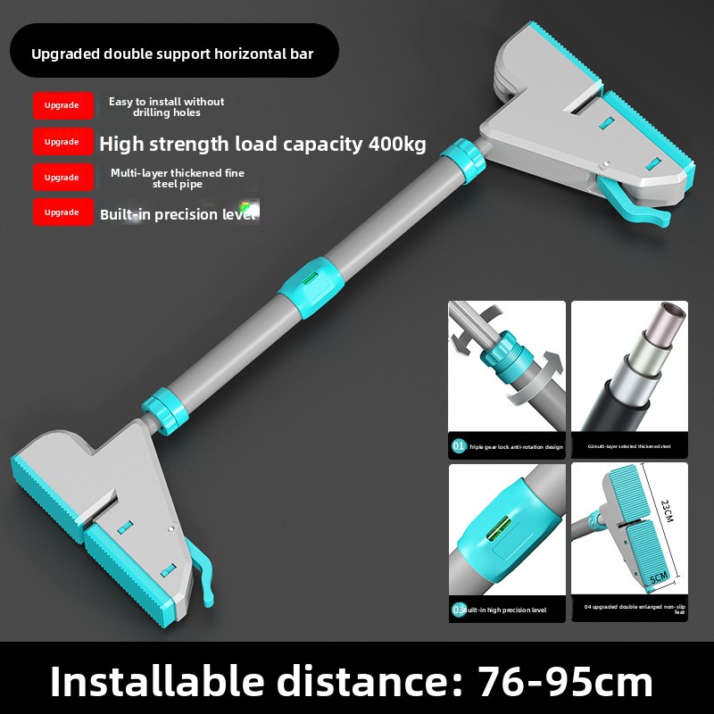 Home Gym Wall Mounted - إطار باب بدون حفر، قضيب سحب