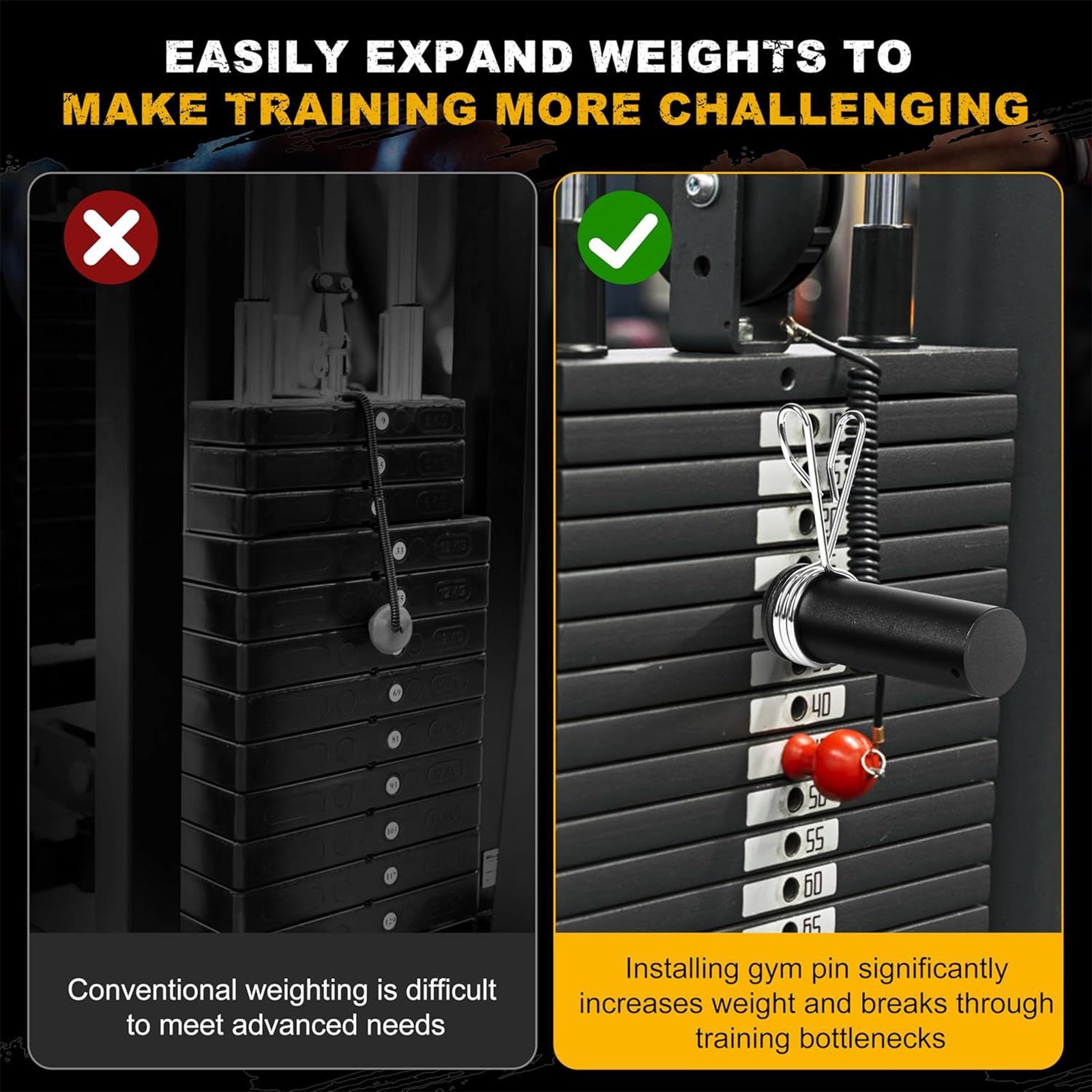 Home Gym Simple - دبوس الصالة الرياضية مع طوق مشبك