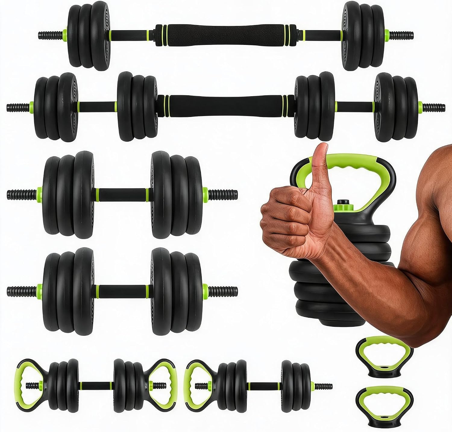 Home Gym Gym Equipment - مجموعة دمبل قابلة للتعديل 4 في