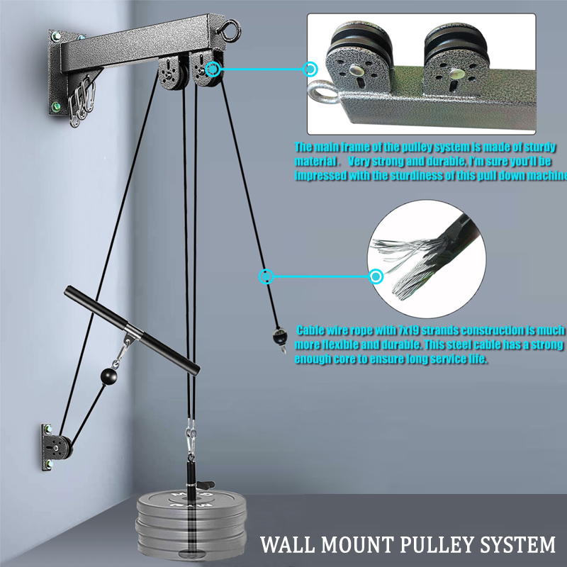 نظام بكرة الصالة الرياضية المث - مراجعة Cable Pulley System وسعره