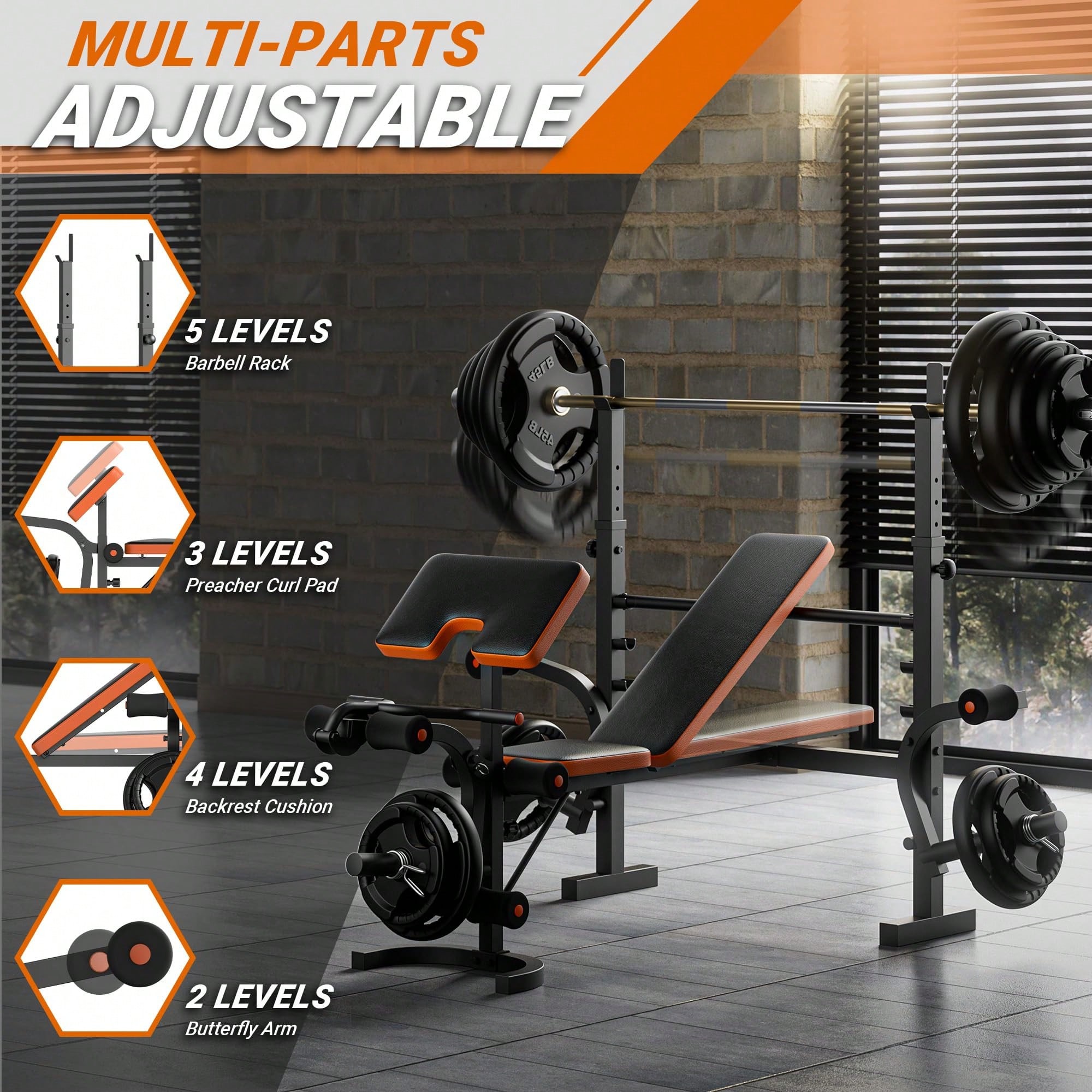 مقعد تمارين GIKPAL، مجموعة مقع - مراجعة Home Gym Leg Press وسعره