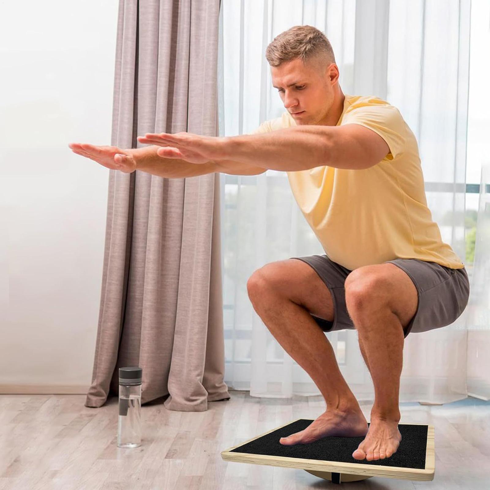 لوح توازن خشبي غير قابل للانزل - مراجعة Home Gym In Apartment وسعره