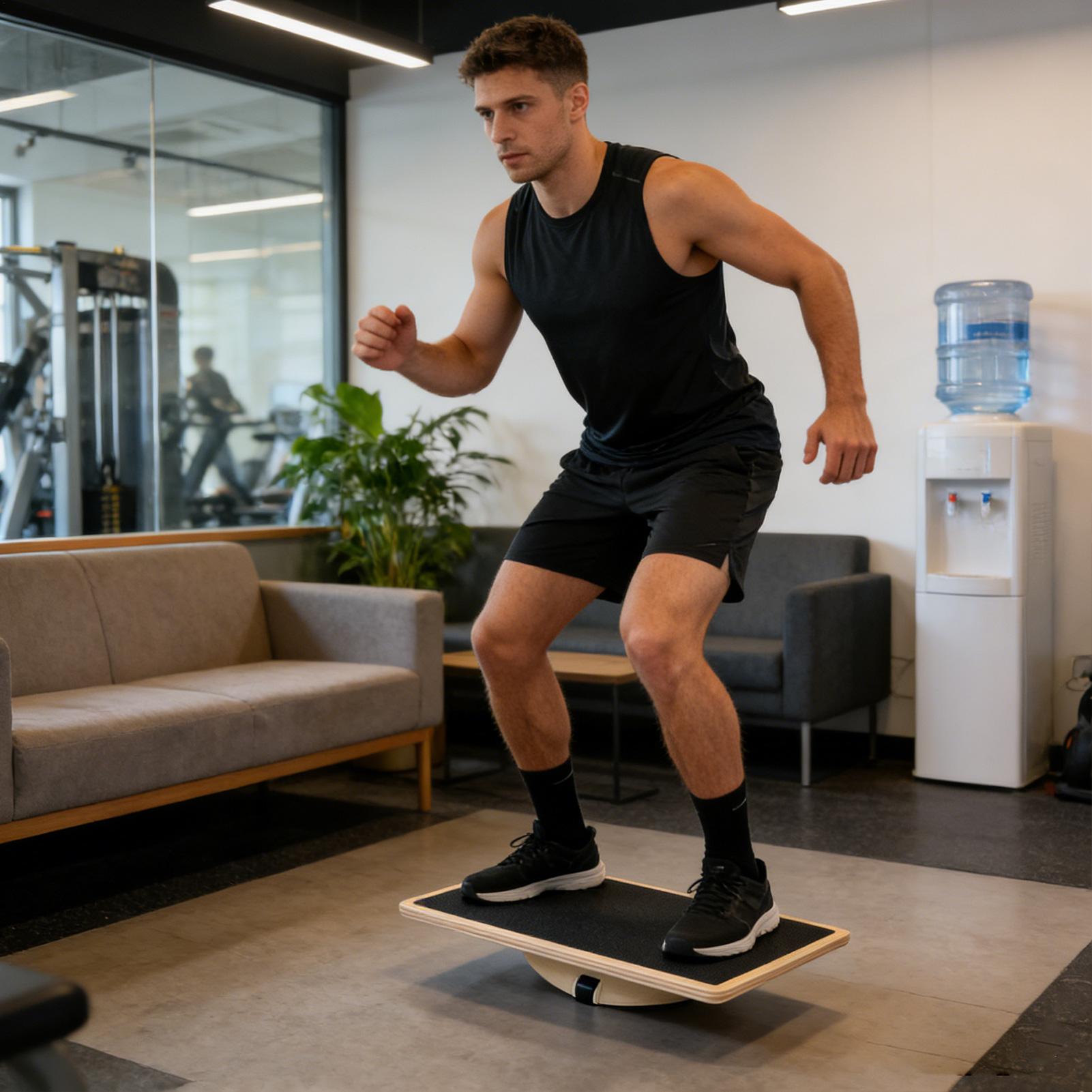 لوح توازن خشبي غير قابل للانزل - مراجعة Home Gym In Apartment وسعره