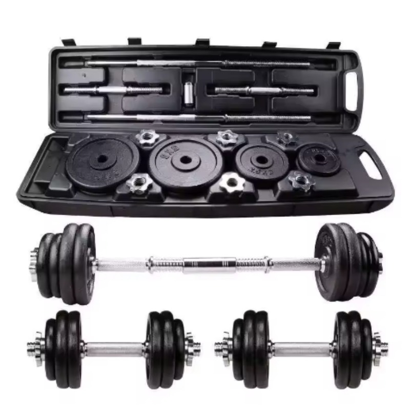 مجموعة أثقال حديدية مطلية بالل - مراجعة Home Gym Set وسعره