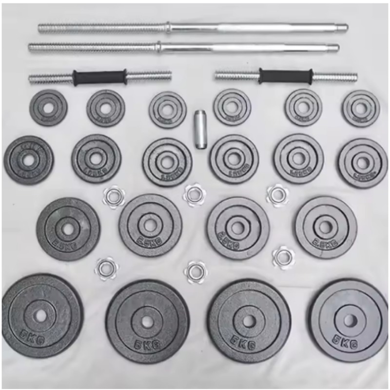 مجموعة أثقال حديدية مطلية بالل - مراجعة Home Gym Set وسعره