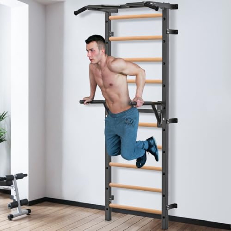 عارضة جدارية للجمباز 2x2، سلم  - مراجعة Home Gym Wall Mounted وسعره