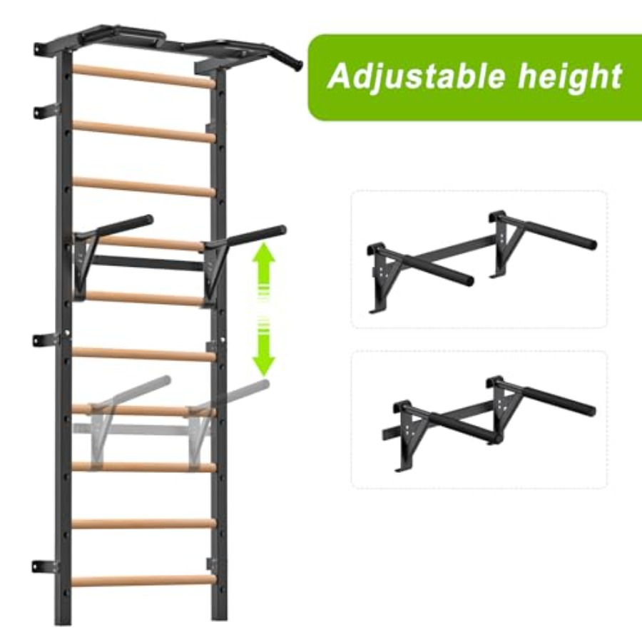 عارضة جدارية للجمباز 2x2، سلم  - مراجعة Home Gym Wall Mounted وسعره