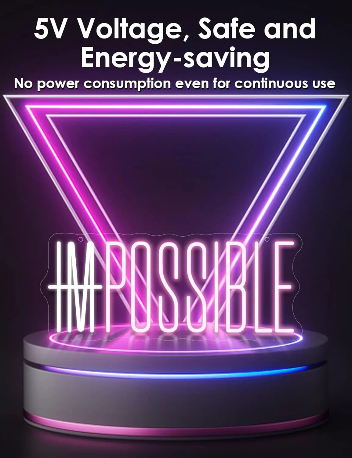 لافتة نيون 'I'm Possible' قابل - مراجعة Home Gym Neon Sign وسعره