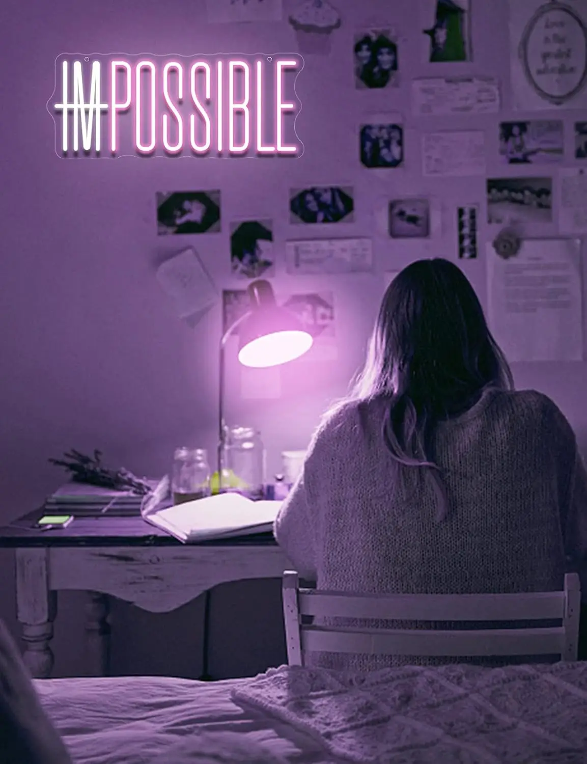 لافتة نيون 'I'm Possible' قابل - مراجعة Home Gym Neon Sign وسعره