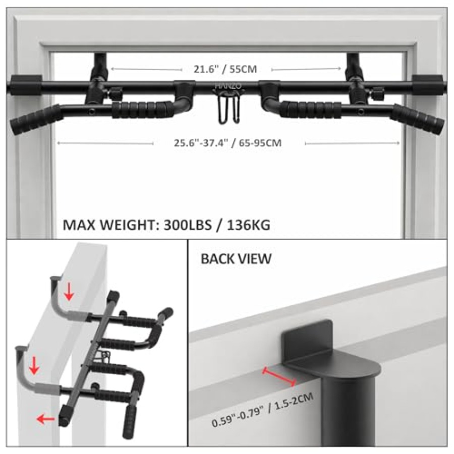 مجموعة قضبان سحب للباب مع أحزم - مراجعة Home Gym Set وسعره