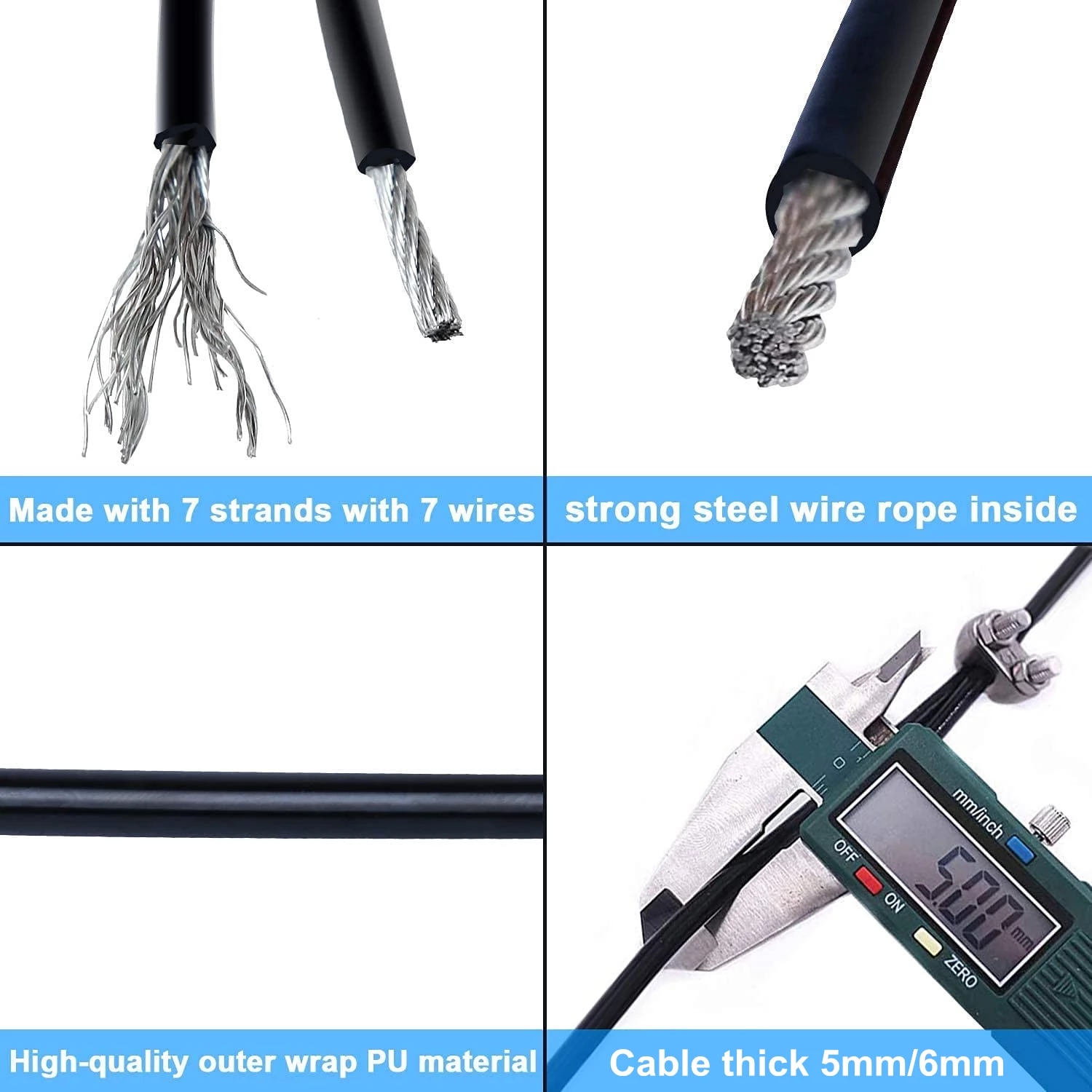 100 متر 4/5/6 مللي متر سميكة ا - مراجعة Cable Pulley System وسعره