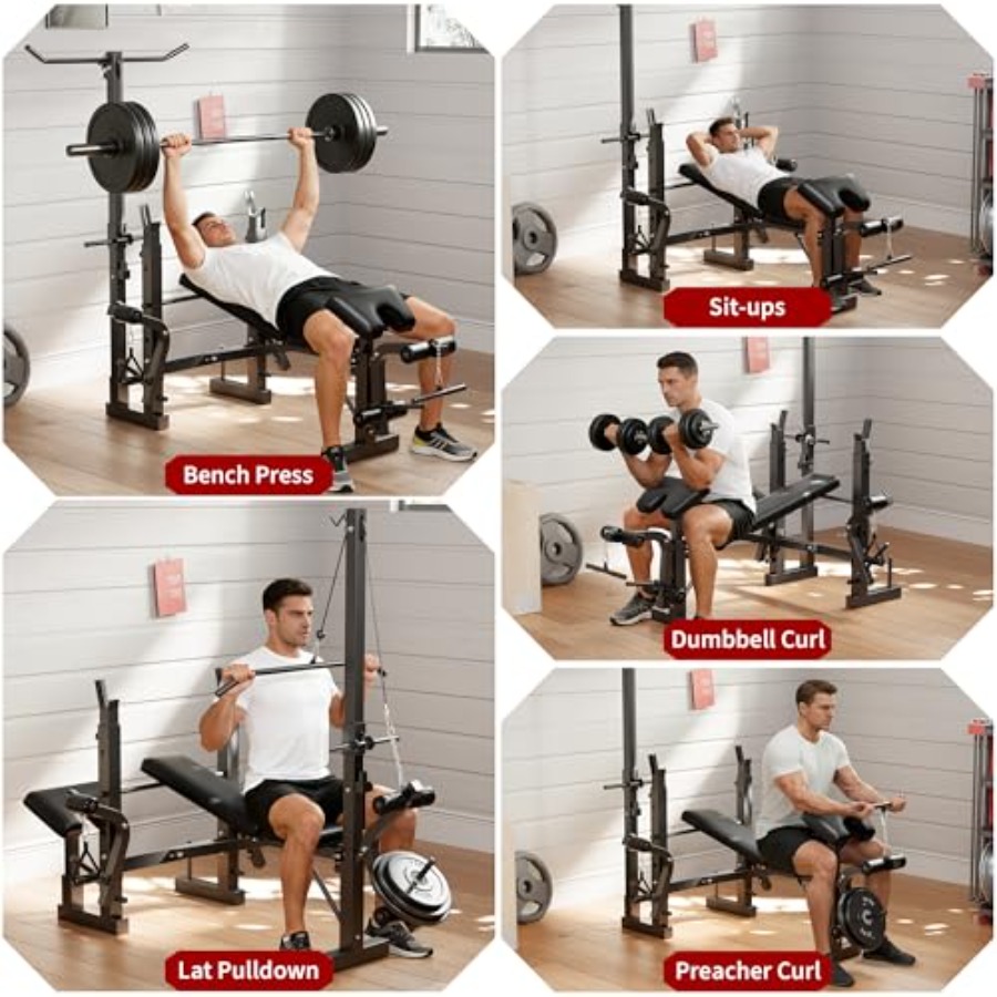 مجموعة مقاعد تمارين الأوزان لل - مراجعة Home Gym Leg Press وسعره