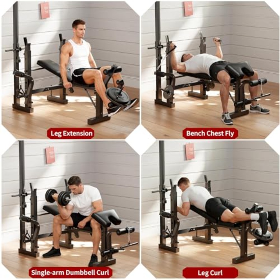 مجموعة مقاعد تمارين الأوزان لل - مراجعة Home Gym Leg Press وسعره